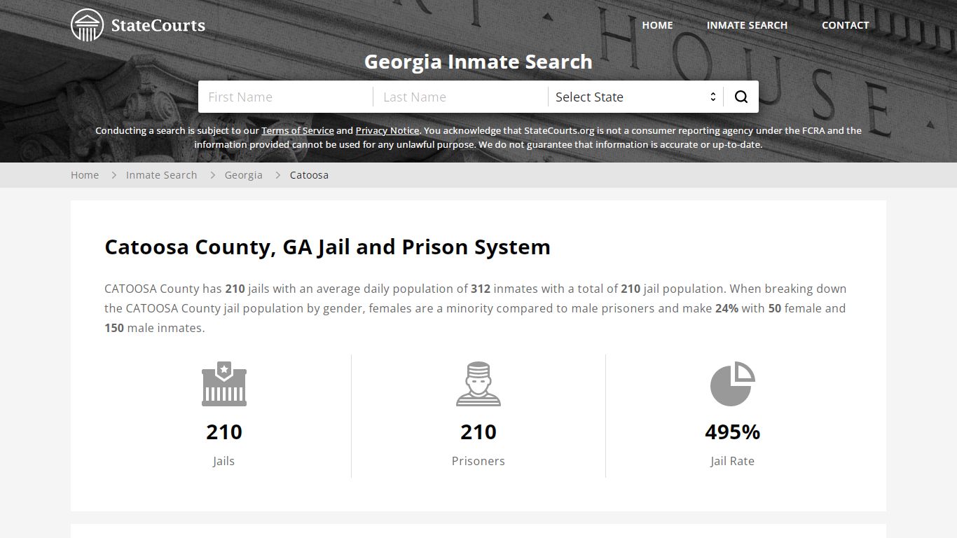 Catoosa County, GA Inmate Search - StateCourts