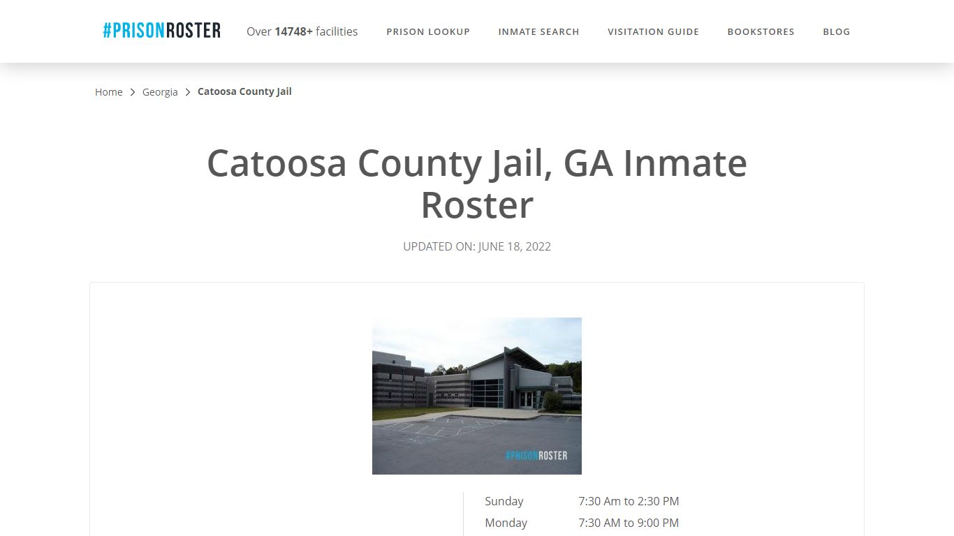 Catoosa County Jail, GA Inmate Roster