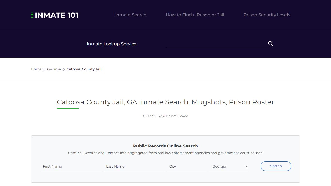 Catoosa County Jail, GA Inmate Search, Mugshots, Prison ...